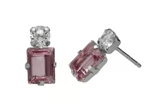 Victoria Cruz Elegantní visací náušnice s krystaly Serenity A4712-05HT