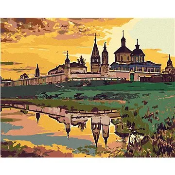 Malování podle čísel - Zámeček u vody a západ slunce (HRAmal00328nad)