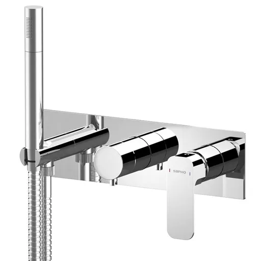 SAPHO SPY podomítková sprchová/vanová baterie s ruční sprchou, 2 výstupy, chrom PY52