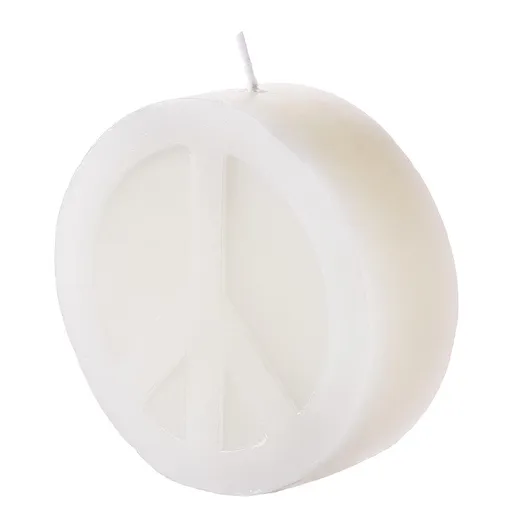 PEACE Svíčka "Peace" 10 cm - bílá