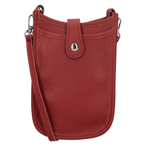 Dámská kožená kabelka na mobil a doklady Italia Limma - vínová