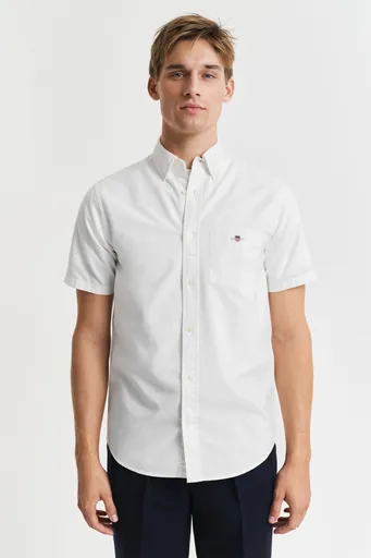 KOŠILE GANT REG CLASSIC OXFORD SS SHIRT WHITE