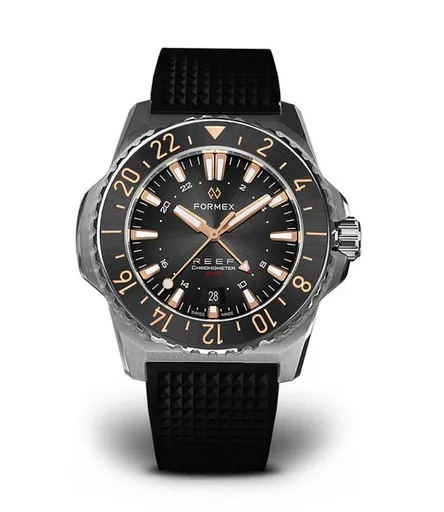 Formex Reef GMT Automatic Chronometer Black Dial with Rose Gold