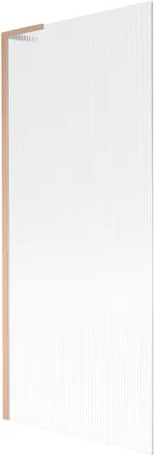 MEXEN/S Next L vanová zástěna FIX 80 x 150, proužky, měď kartáčovaná 895-080-000-03-09-65