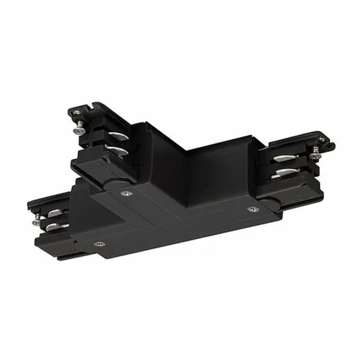 SLV BIG WHITE SPOJKA T, pro vysokonapěťovou 3fázovou nástavnou přípojnici S-TRACK, země vpravo, černá 175140