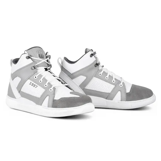 Moto boty W-TEC Arimes bílo-šedá 38