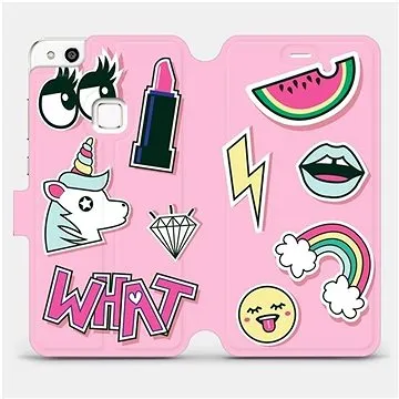 Flipové pouzdro na mobil Huawei P10 Lite - M129S Růžové WHAT (5903226080113)