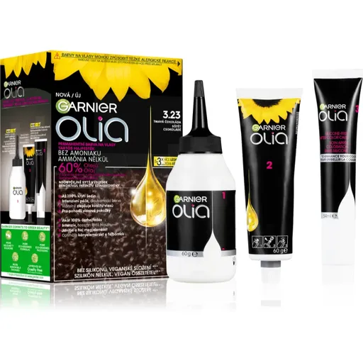 Garnier Olia Big Kit permanentní barva na vlasy odstín 3.23 Dark Chocolate 1 ks