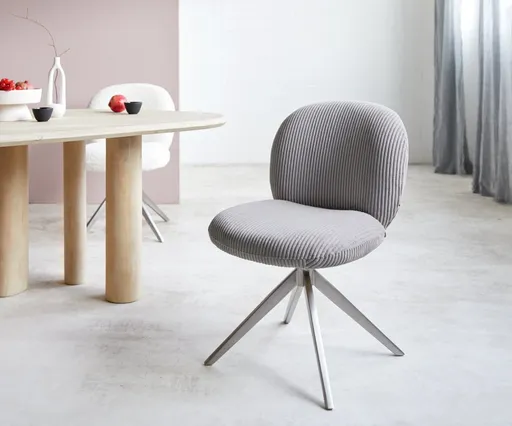 Otočná židle Nube-Flex křížová podnož široká nerezová manšestr