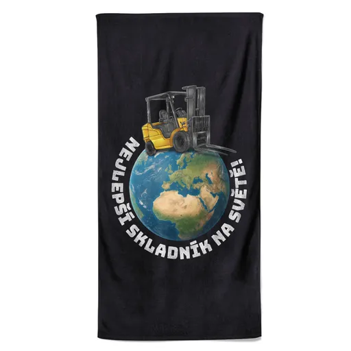 Osuška Nejlepší skladník – ještěrka (Velikost osušky: 100x170cm)