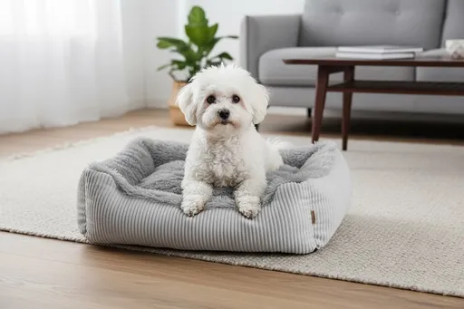 Vsepropejska Shaggy pelech pro psa s kožíškem Barva: Šedá, Rozměr (cm): 65 x 55