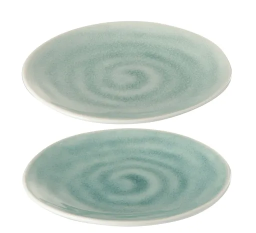 Sada 2ks tyrkysový malý talířek Apero - Ø 15*2 cm J-Line by Jolipa