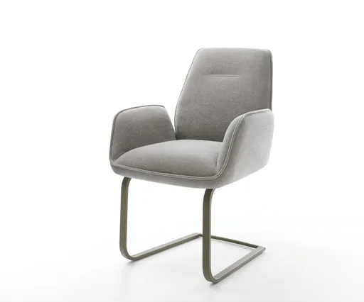 Jídelní židle Zoa-Flex tkanina Měkký šedá jídelní židle plochý