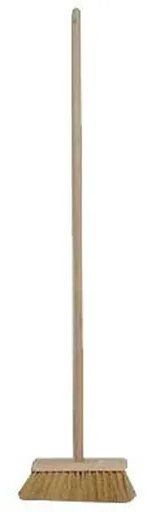 Smeták s dřevěnou násadou, hnědý vlas