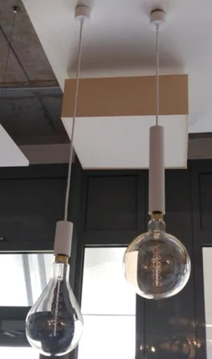 VÝPRODEJ VZORKU Aulix závěsné svítidlo 1xE27 válec barva bílá, kabel barva bílá, délka válcové pouzdro 30cm bez rozety