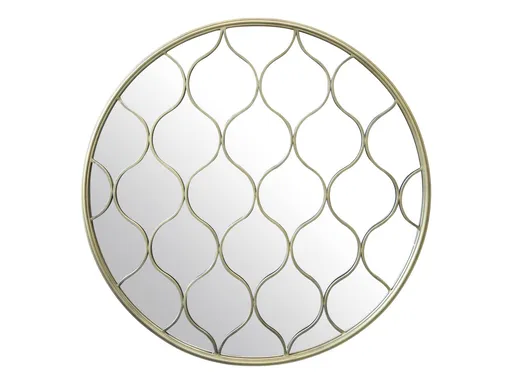 Mosazné antik kulaté kovové nástěnné zrcadlo Adria - Ø 85*3 cm Chic Antique