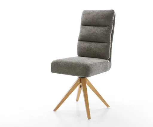 Jídelní židle Pela-Flex bouclé měkký tmavě béžová dřevěná