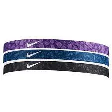 Nike printed headbands 3pk uni