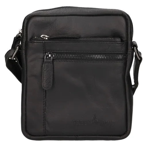 Pánská kožená taška přes rameno Greenwood Paulo - černá