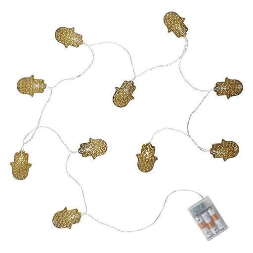 FATIMA LED Světelný řetěz kovový 10 světel