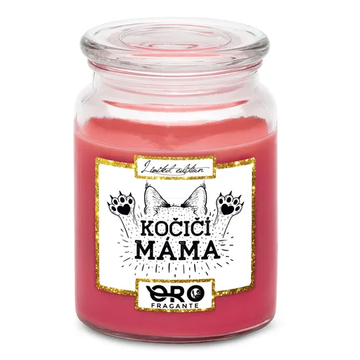Svíčka Kočičí máma – tlapky (Vůně svíčky: Višně v čokoládě)
