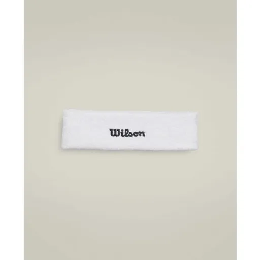 Wilson U TERRY LOGO HEADBAND Sportovní čelenka, bílá, velikost UNI