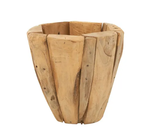 Dřevěný obal na květináč z teakového dřeva Jack S - Ø 30*30 cm J-Line by Jolipa