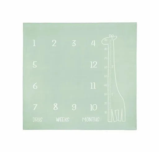 SENSILLO Milníková mušelínová plenka/dečka 120x120 cm Boho, mátová