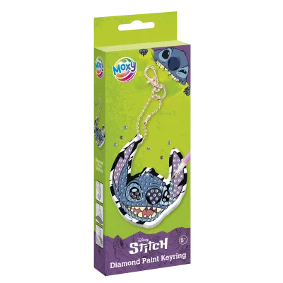 Diamantové malování Stitch - výroba klíčenky