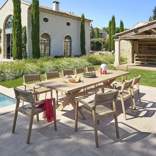 DEOKORK Luxusní jídelní sestava z akácie ARIZONA 1+10