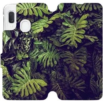 Flipové pouzdro na mobil Samsung Galaxy A20e - V136P Zelená stěna z listů (5903226907847)