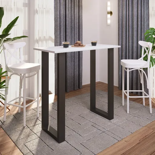 VCM Barový stůl „Xona 110x50“, bílý