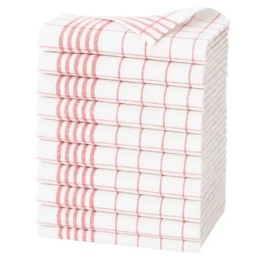 ARÔME HOME Kuchyňská utěrka červená, 50 x 70 cm, sada 10 ks
