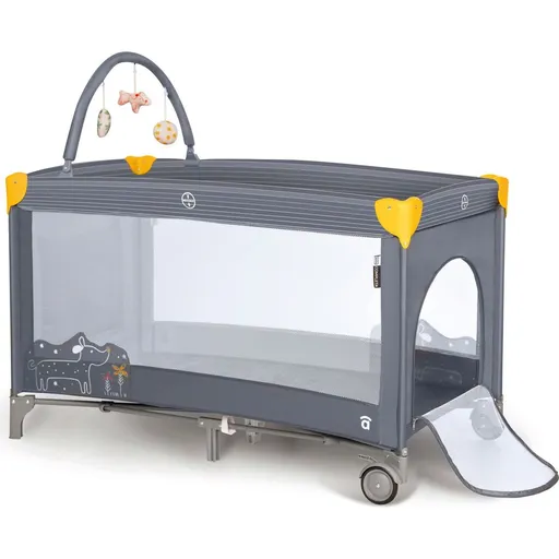 Asalvo COMPLET DUO cestovní postýlka s druhým dnem a hrazdičkou, puppy