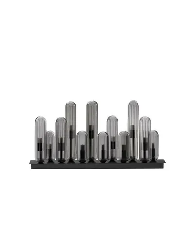 NOVA LUCE stropní svítidlo GUSTAVE lehce kouřově šedé sklo a matná černá G9 12x5W 230V IP20 bez žárovky 9028853