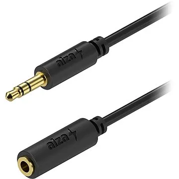 AlzaPower Core Audio 3.5mm Jack (M) to 3.5mm Jack (F) 10m černý (APW-CBA3JF110B)