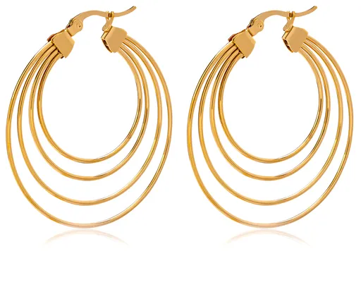 Troli Luxusní pozlacené náušnice kruhy