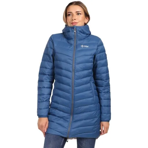 KILPI LEILA Dámský zateplený kabát, tmavě modrá, velikost