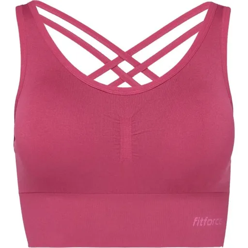 Fitforce YANKA Dámská bezešvá podprsenka, vínová, velikost