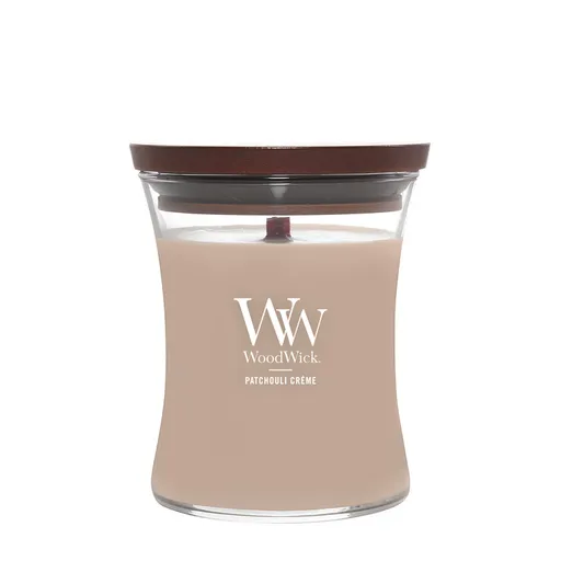 WoodWick Vonná svíčka váza střední Patchouli Creme 275 g