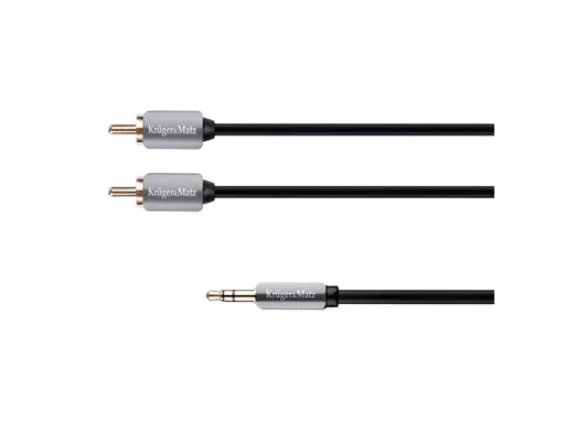 Kabel Jack 3.5mm stereo/2x Cinch 1,8m KRUGER & MATZ KM0310