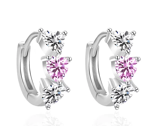 Agato Něžné stříbrné náušnice kruhy AGT-E061KP