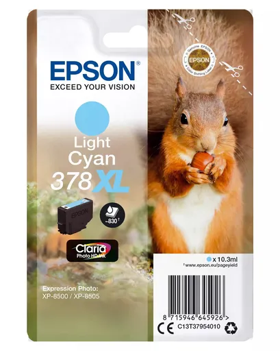 Epson 378XL C13T37954010 světle azurová (light cyan) originální cartridge