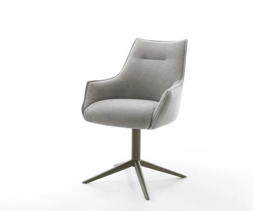 Jídelní židle Alja-Flex s područkami potahová látka Měkký šedá