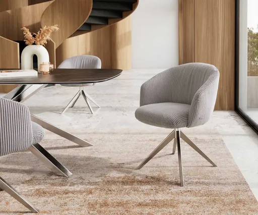 Otočná židle Caja-Flex s područkami křížová podnož široká