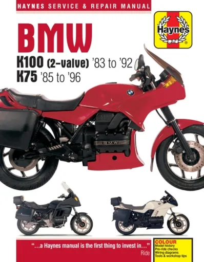 BMW K100 & 75 2-valve Models (83 - 96) Haynes Repair Manual - Haynes Publishing