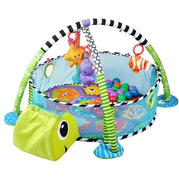 Huanger multifunkční hrací deka 3v1 s míčky Želva (5998230792817)