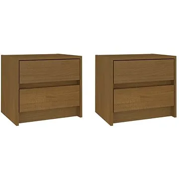 SHUMEE Noční stolky 2 ks medově hnědé masivní borovice, 808080 (808080)