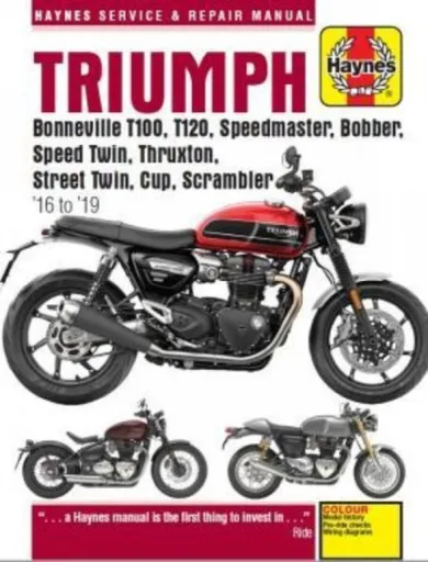 Triumph Bonneville T100, T120, Speedmaster, Bobber, Speed Twin, Thruxton, Street Twin, Cup, Scrambler (16 to 19) - Matthew Coombs