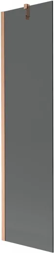 MEXEN/S Next vanová zástěna FIX 50 x 150, grafit, měď kartáčovaná 895-050-000-00-40-65